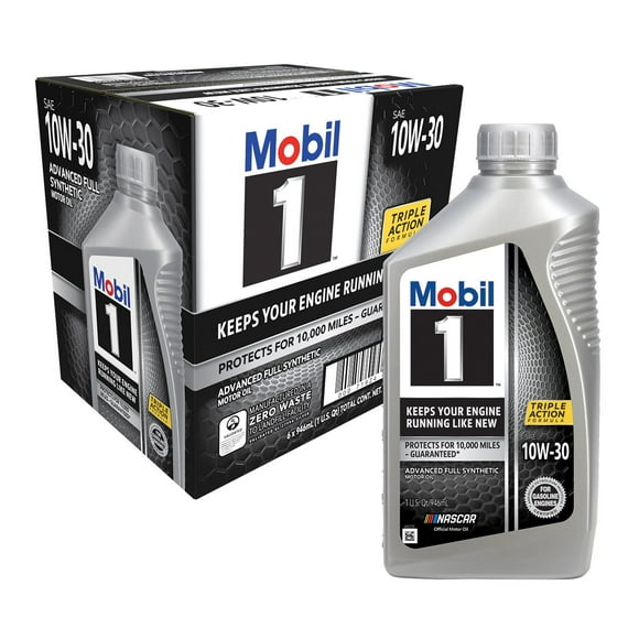 Mobil 1 10W-30 Motor Oil 6-pack, 1 quart bottles