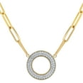 thumbnail image 1 of 0.50 CT. T.W. Diamond Circle in a 14K Gold Chain Link Necklace, 1 of 8