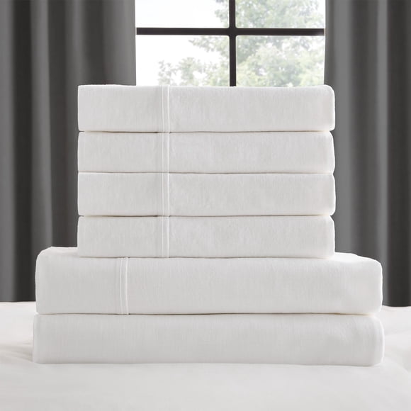 Member's Mark Washed Cotton Textured Sheet Set, Assorted Sizes