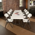 thumbnail image 14 of Lifetime Combo - 4 8' Commercial Grade Non-Nesting Folding Tables and 32 Folding Chairs, White Granite, 14 of 16