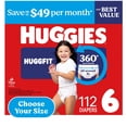 thumbnail image 1 of Huggies Little Movers HuggFit 360° Diapers, Sizes 3-7, 1 of 13