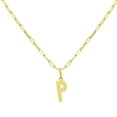 thumbnail image 1 of Initial Paperclip Chain Pendant Necklace in 14K Gold, 1 of 5