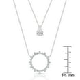 thumbnail image 5 of Set of Lab Created White Sapphire Pendants in Sterling Silver, 5 of 9