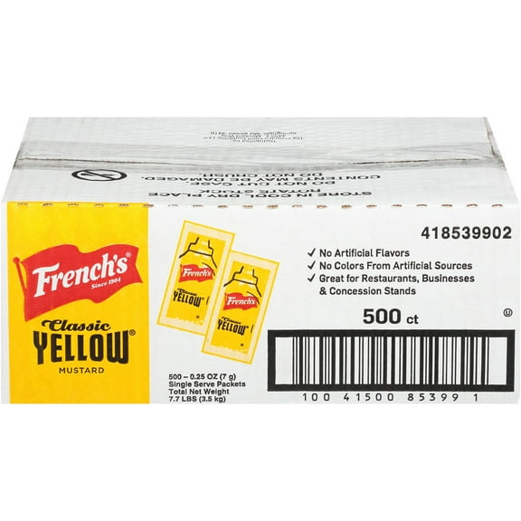 French's Mustard Single-Serve Packets, 5.5 g., 500 ct.