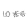 thumbnail image 3 of Diamond Stud Earrings in Sterling Silver, 3 of 5
