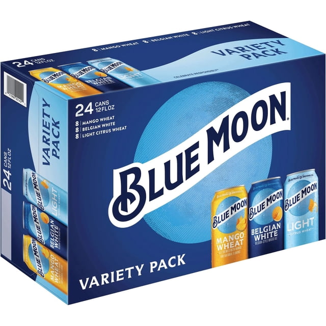 Blue Moon Craft Ale Beer Variety Pack, 12 fl. oz. can, 24 pk.