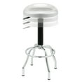 thumbnail image 2 of Seville Classic Contoured Stainless Steel Seat Pneumatic Adjustable Work Stool, 19" W x 25.5" to 30.25" H, 2 of 9