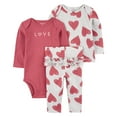 thumbnail image 1 of Carter's Girls 3-Piece Bodysuit Pant Set, 1 of 11