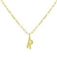 thumbnail image 1 of Initial Paperclip Chain Pendant Necklace in 14K Gold, 1 of 5