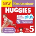 thumbnail image 1 of Huggies Little Movers Plus Baby Diapers, Size 3-7, 1 of 11