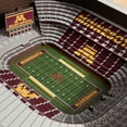 thumbnail image 3 of YouTheFan Minnesota Golden Gophers 25-Layer Football Stadium View 3D Wall Art, 3 of 5