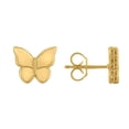thumbnail image 2 of High Polish Butterfly Stud Earrings in 14K Yellow Gold, 2 of 6