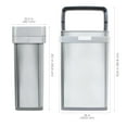 thumbnail image 7 of Clorox 13 Gallon Open Top Stainless Steel Trash Can with Anti-Microbial Odor Protection  Including GLAD 45ct 13 Gallon Bags, 7 of 8