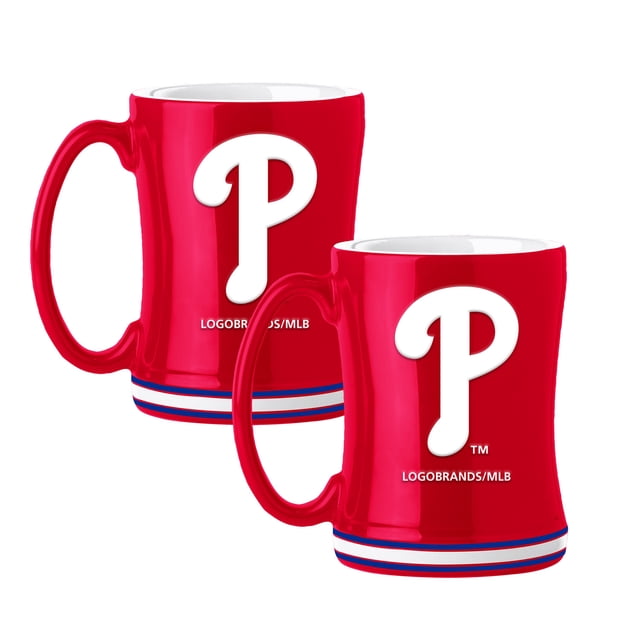 Logo Brands Philadelphia Phillies 14oz Relief Mug Set