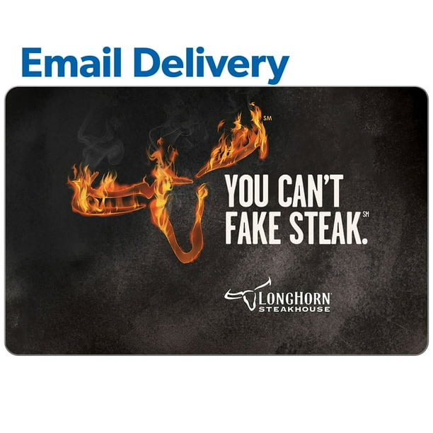 LongHorn Steakhouse Email Delivery Gift Card, Various Amounts