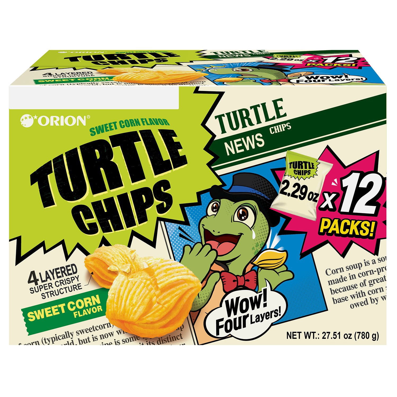 Turtle Snack Orion Turtle Chips Sweet Corn Flavor 2.29 oz., 12 pk. - Samsclub.com