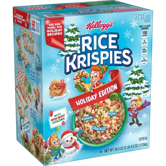 Rice Krispies Holiday Edition Cereal, 36.3 oz.