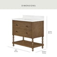 thumbnail image 2 of Member's Mark Bridgewater 36in or 48in Vanity, Smokey Oak Finish, 2 of 9