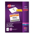 thumbnail image 1 of Avery Clip-Style Name Badge Holder with Laser/Inkjet Insert, Top Load, 4 x 3, White, 100/Box, 1 of 7