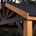 thumbnail image 8 of Backyard Discovery Crosswind 14' x 10' Cedar Wood Gazebo with Four-Sided Gable Steel Roof, 8 of 12