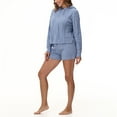 thumbnail image 2 of 525 Women's 2-Piece Hoodie and Short Pajama Set, 2 of 8