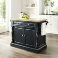 thumbnail image 1 of Crosley Furniture Oxford Butcher Block Kitchen Island with Microwave Stand, Storage Shelves, and Drawers, 1 of 11