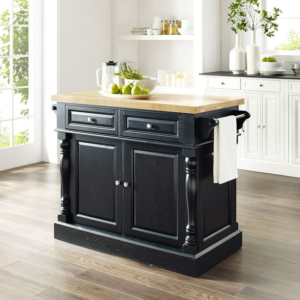 Crosley Furniture Oxford Butcher Block Kitchen Island with