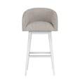 thumbnail image 3 of HH2 Home Upholstered Barrel Back Wood Adjustable Height Swivel Bar Stool, 3 of 19