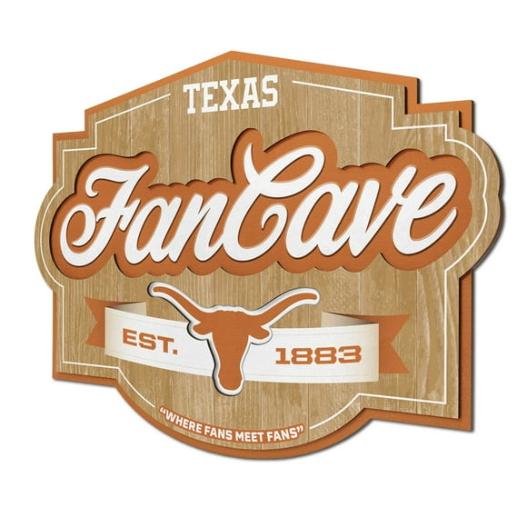 YouTheFan Texas Longhorns 17"x12.5" 3D Multi-Layered Fan Cave Sign