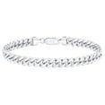 thumbnail image 1 of Polished Miami Cuban Chain Bracelet in Sterling Silver, 7mm, 1 of 8