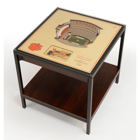 YouTheFan Clemson Tigers Lighted Stadium End Table