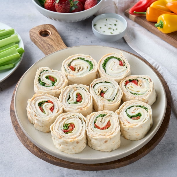 Member's Mark Sun-Dried Tomato Chicken Wrap Pinwheel Tray, priced