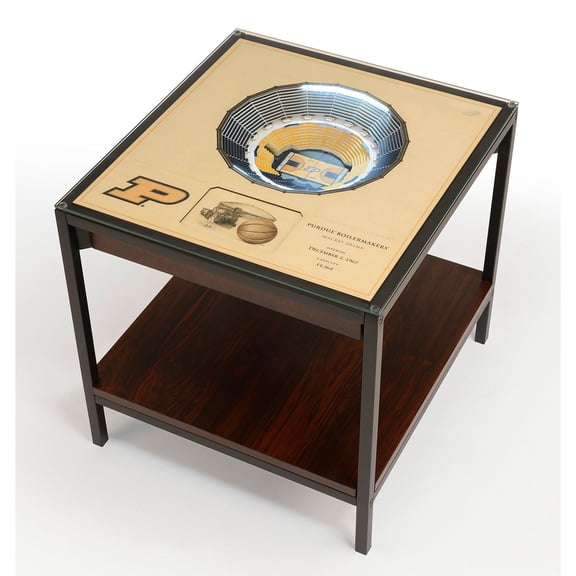 YouTheFan Purdue Boilermakers Basketball Lighted Stadium End Table