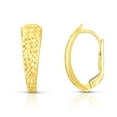 thumbnail image 1 of Diamond Cut Huggie Earrings in 14K Gold, 1 of 4