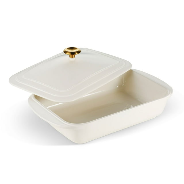 Tramontina 13.6" x 9.6" Ceramic Covered Bakeware with Stainless Steel Knob (Choose Color)
