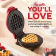 thumbnail image 6 of Dash Heart Miniature Waffle Maker with Heart Print Lid, 6 of 9