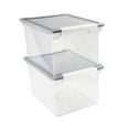 thumbnail image 1 of Storex File Tote, Set of 2, Clear/Gray, 1 of 6