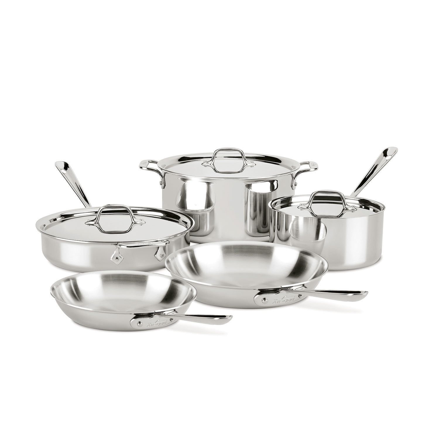 D3 Stainless 3-ply Bonded Cookware, 8 piece Set - Thumbnail 2