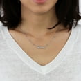 thumbnail image 8 of Sterling Silver and Diamond Identity Necklace, 8 of 11