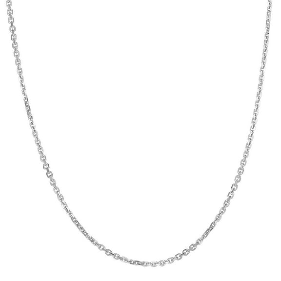 Adjustable Cable Link Chain Necklace in 14K Gold, 0.90mm