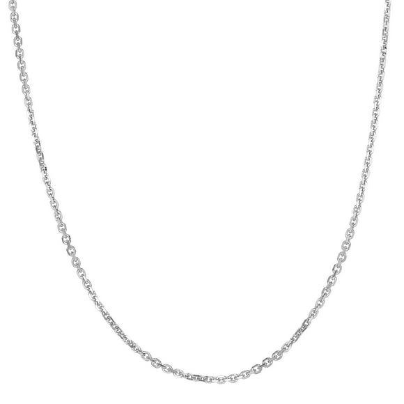Adjustable Cable Link Chain Necklace in 14K Gold, 0.90mm