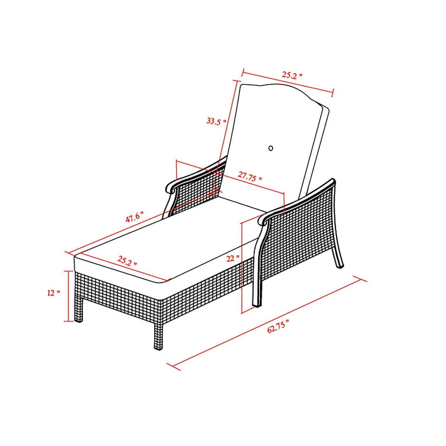 Member's Mark Heritage Cushioned Chaise Lounger - Samsclub.com