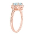 thumbnail image 2 of Emerald Cut Gemstone & 0.23 Halo Diamond Ring in 14K Gold, 2 of 4