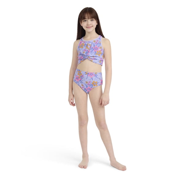 Hurley Girls 2-Piece Braided Ruffle Tankini