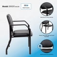 thumbnail image 6 of BOSS Office Antimicrobial Vinyl Steel Frame Guest Arm Chair, 6 of 6