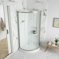thumbnail image 8 of Breeze 34” x 34” x 77” Corner Shower Kit with Clear Glass, Walls, Base and Hardware, 8 of 21