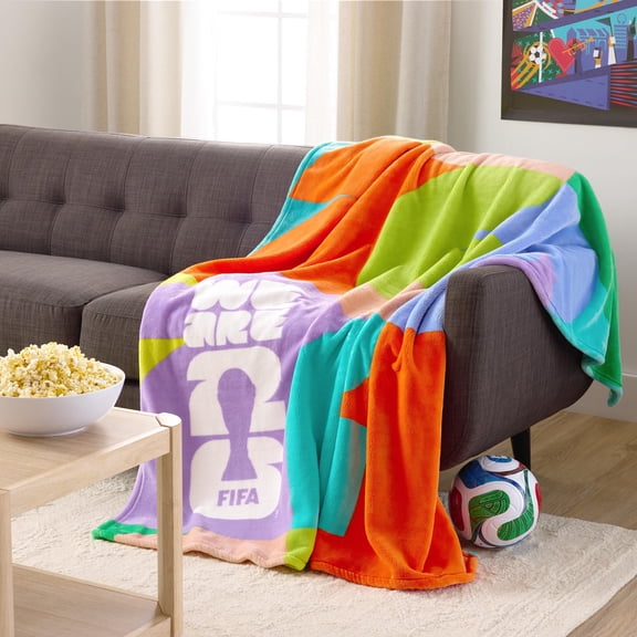 Licensed FIFA World Cup Silk Touch Throw, 60" x 70"