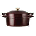 thumbnail image 3 of Tramontina 4-Piece Stackable Enamel Cast Iron Cookware Set (Choose Color), 3 of 15