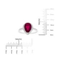 thumbnail image 3 of Pear Cut Lab Created Gemstone & 0.19 CT. T.W. Diamond Ring in 14K Gold, 3 of 4