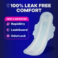 thumbnail image 4 of Always Ultra Thin Extra Heavy Overnight Pads with Wings, Size 5, 72 ct., 4 of 9